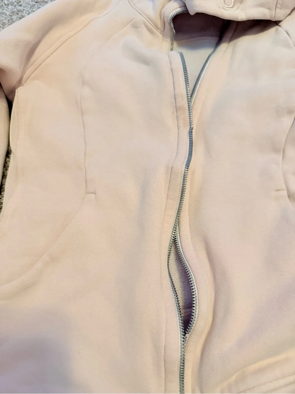 lululemon athletica light blush zip-up hoodie